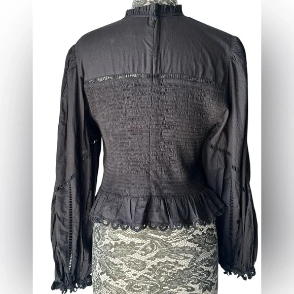 Anthropologie x Farm Rio Smocked Eyelet Blouse - Picture 5 of 9